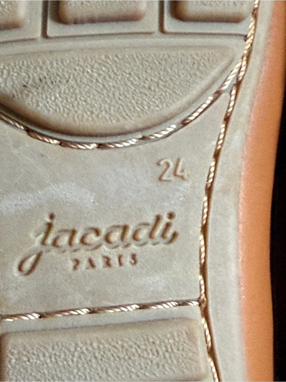 Jacadi Paris Brown Leather Children Moccasin-Style Loafer Shoe- Size 24